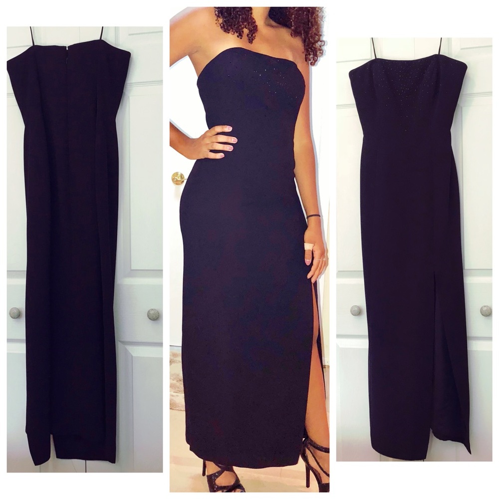 JONES NEW YORK - black strapless gown